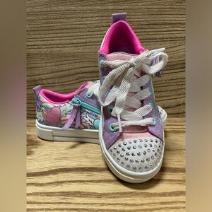 Skechers Twinkle Toes light up girls Rainbow size 1